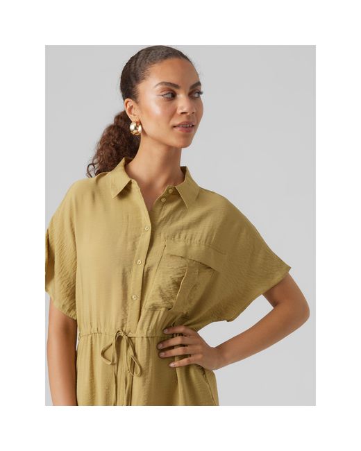 Vero Moda Metallic Iris Shirt Dress