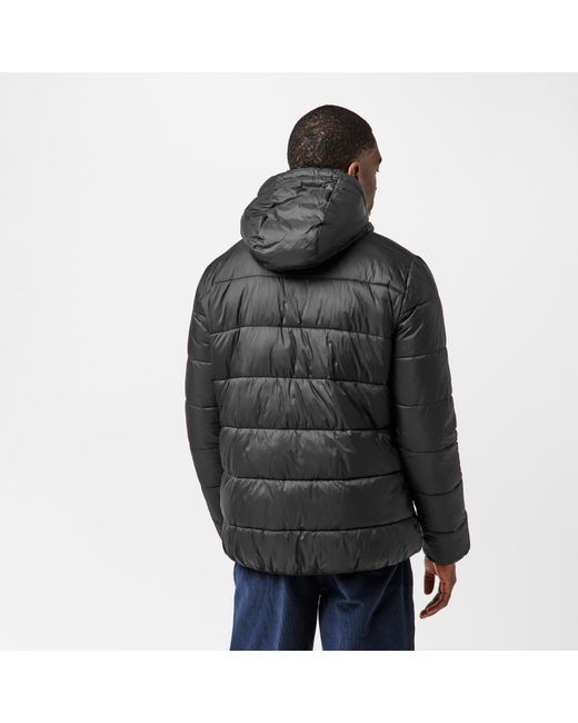 Barbour Black Bobber Quilted Fixed Hood Short Puffer Jacket for men