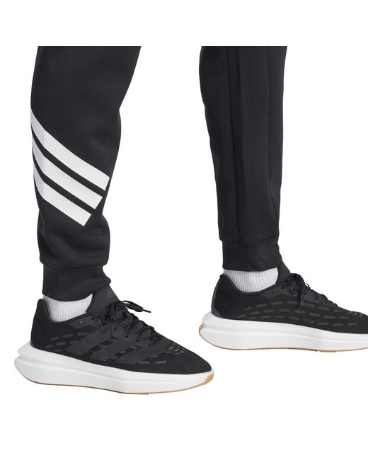 Adidas Black Closed Hem Fleece Joggers for men