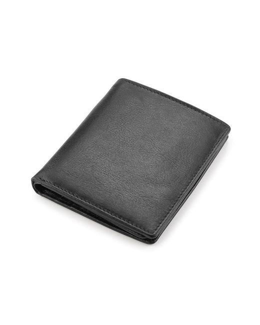 PRIMEHIDE Leather Black Tuscan Trifold Credit Card Wallet for men