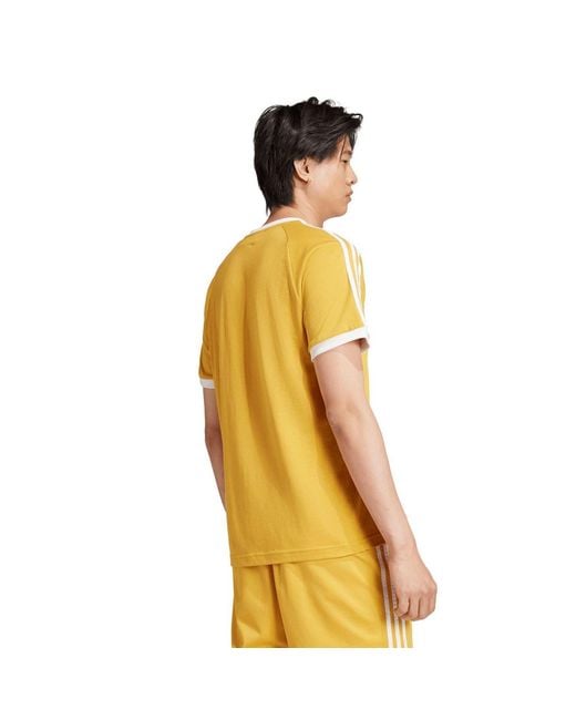 Adidas Originals Yellow Adicolor Classics 3-Stripes T-Shirt for men