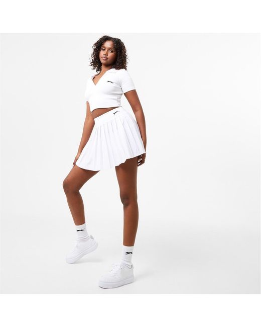 Slazenger 1881 White Pleated Skort