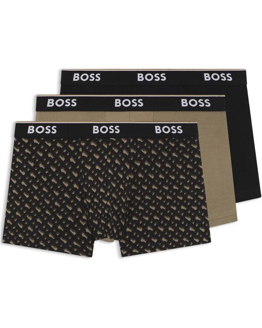 Boss Black Bodywear 3-Pack Boxer Shorts With Logo Detail for men
