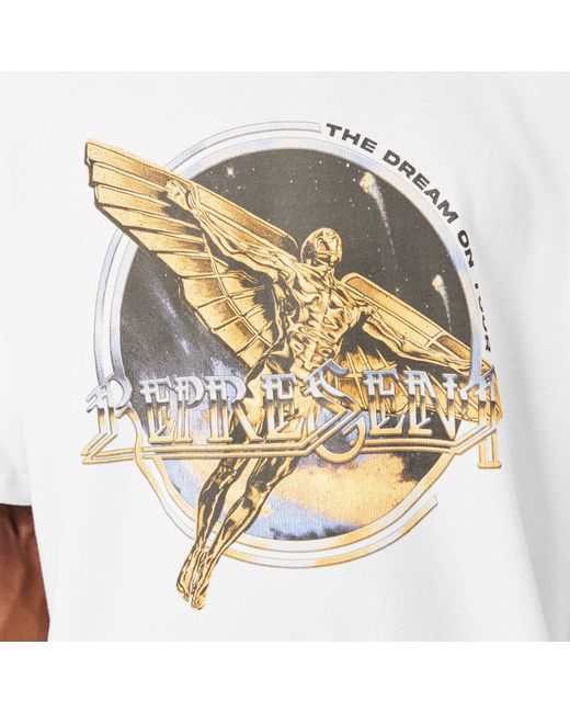 Represent White Rep Golden Tour Oversized T-Shirt for men