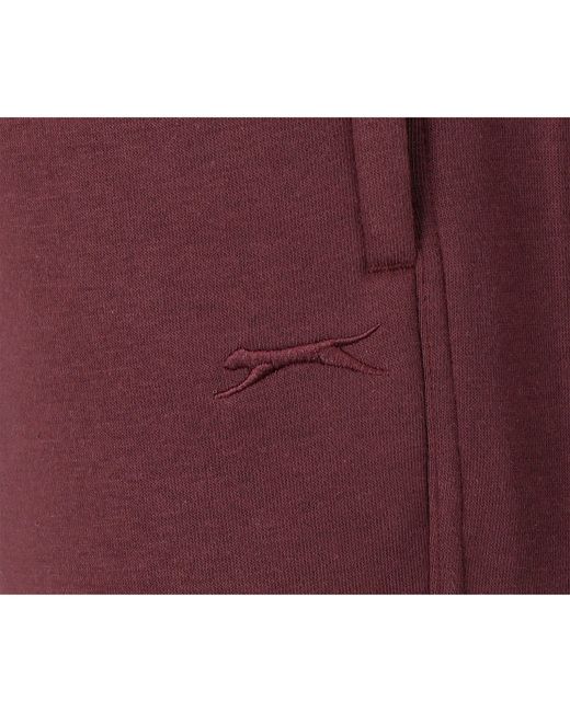 Slazenger 1881 Red Cuffed Fleece Jogging Bottoms for men