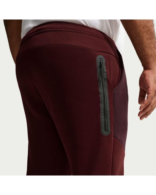 Nike Red Tech Fleece Joggers for men