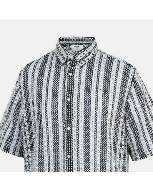 Firetrap Pink Short-Sleeve Patterned Shirt for men