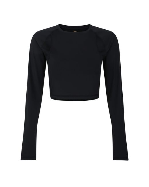 Umbro Black Pro Training Cropped Ls Top