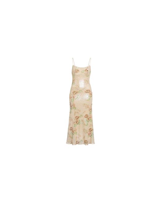 Bardot White Adoni Sequin Mesh Midi Dress