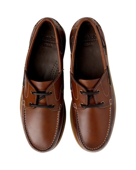 Loake Brown Boat Shoes for men
