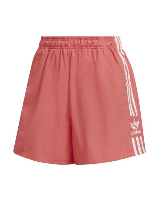 Adidas Originals Red Adidas Adicolor Trefoil Shorts