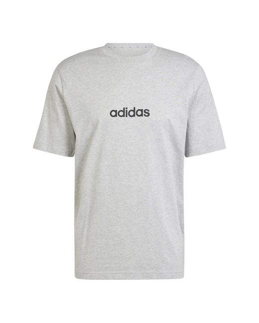 Adidas Gray Essentials Single Jersey Logo T-Shirt for men