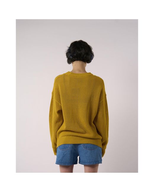 Kickers Metallic Adults Jacquard Logo Sloppy Knit Crew Neck Jumper