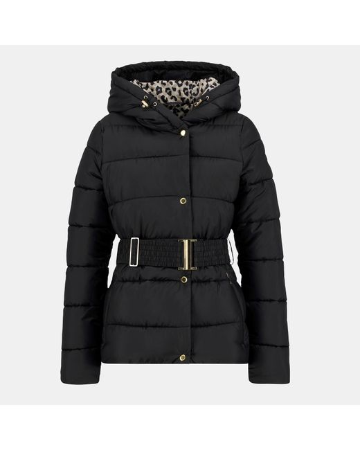 Barbour Black Track Line Detachable Hood Long Sleeve Short Puffer Jacket