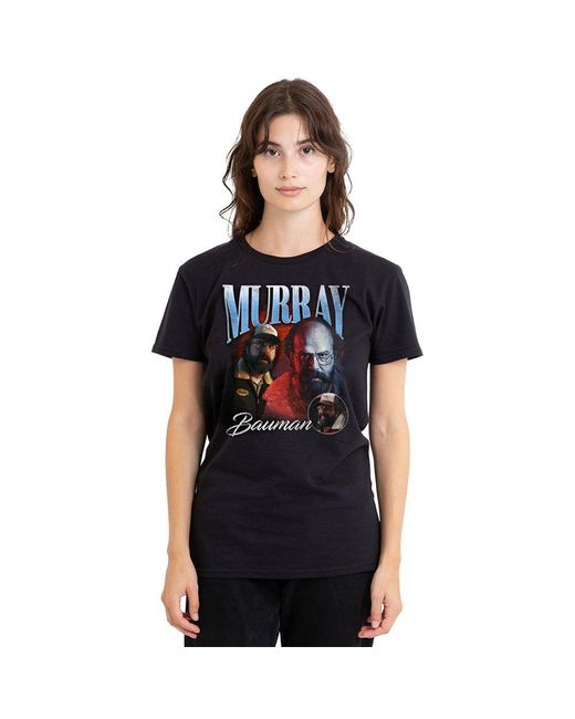 Stranger Things Black Murray Homage T Shirt