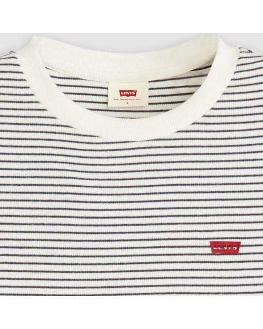 Levi's White Esnt Stripe T