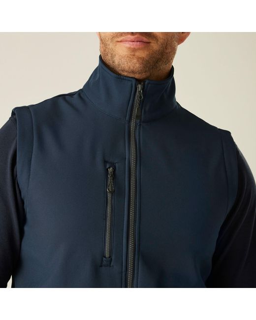 Regatta Blue Navigate 2 Layer Softshell Bodywarmer for men