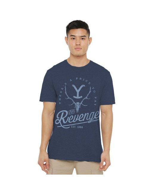 Other Blue Yellowstone Revenge Skull-Adult Heather for men