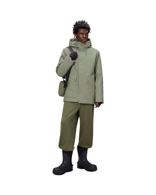Rains Green Nome Waterproof Insulated Hooded Parka for men