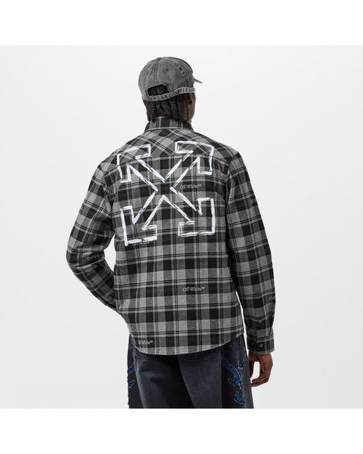 Off-White c/o Virgil Abloh Gray Long Sleeve Dress Shirt for men