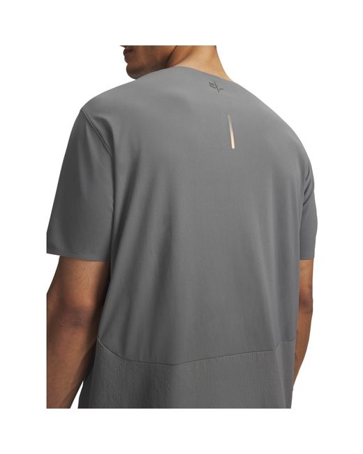 Under Armour Gray Short Sleeve Performance Running Top for men