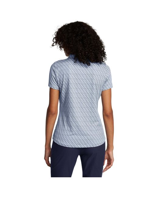 Under Armour Blue Printed Short Sleeve Performance Polo Shirt