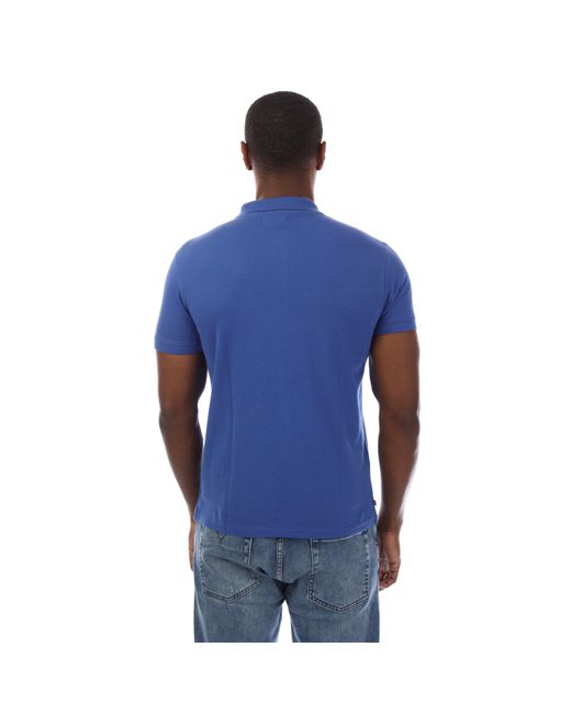 Aquascutum Blue Short-Sleeve Polo for men
