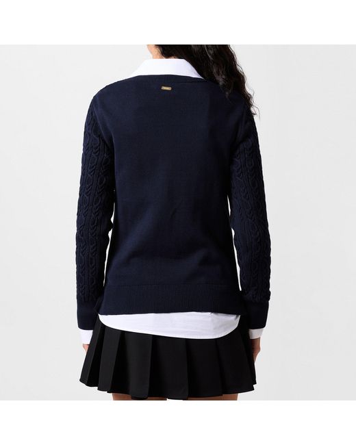 Barbour Blue Hampton V-Neck Knit