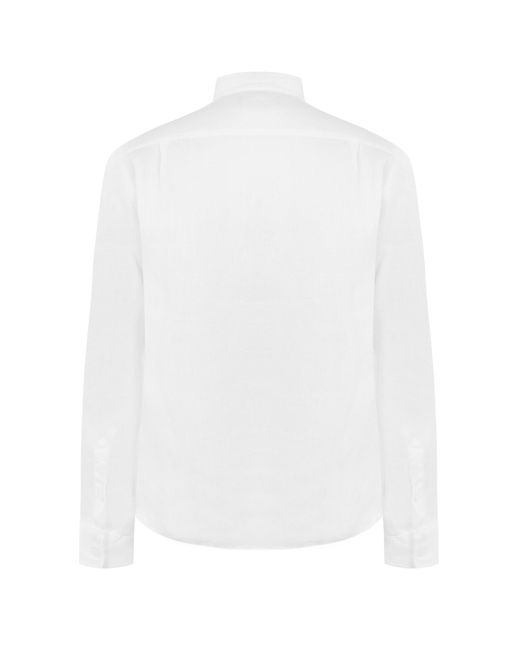 Vilebrequin White Caroubis Long Sleeve Plain Shirt for men