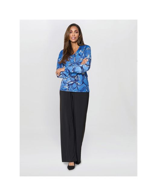 Gina Bacconi Blue Riya Printed Jumper