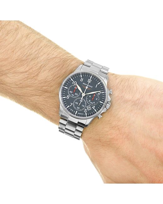IRON ANNIE Metallic Captains Line Stainless Steel Classic Analogue Watch for men