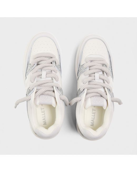 Mallet White Clayton Low-Top Trainers for men