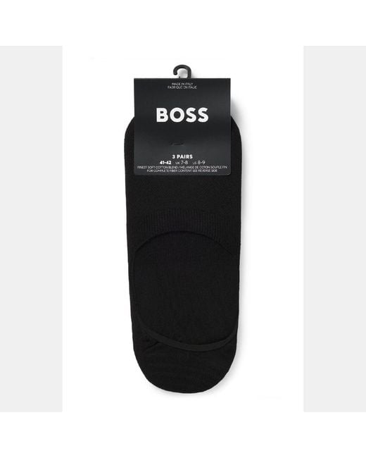 Boss Black 3 Pack Of Invisble Socks for men
