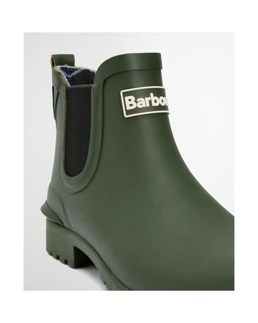 Barbour Green Wilton Chelsea Wellington Boots
