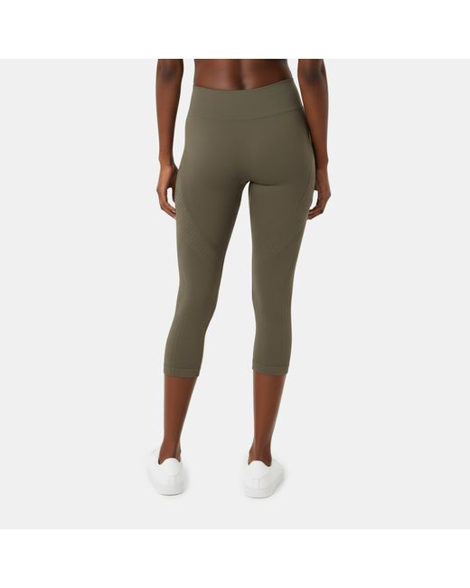 Usa Pro Green Seamless Capri Cropped Leggings