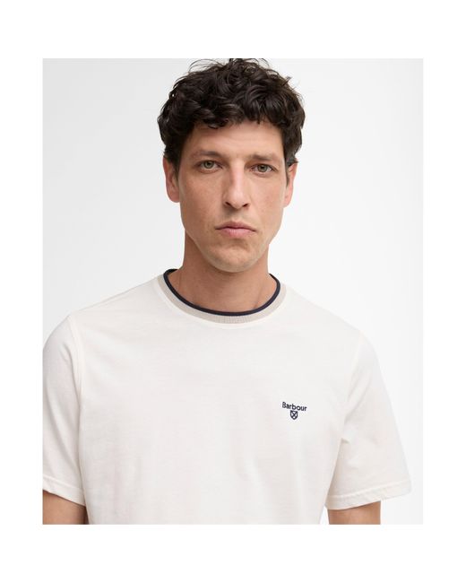 Barbour White Cornsay T-Shirt for men