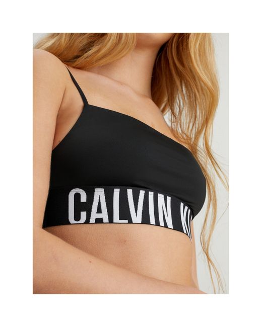 Calvin Klein Black Caps Logo Bra
