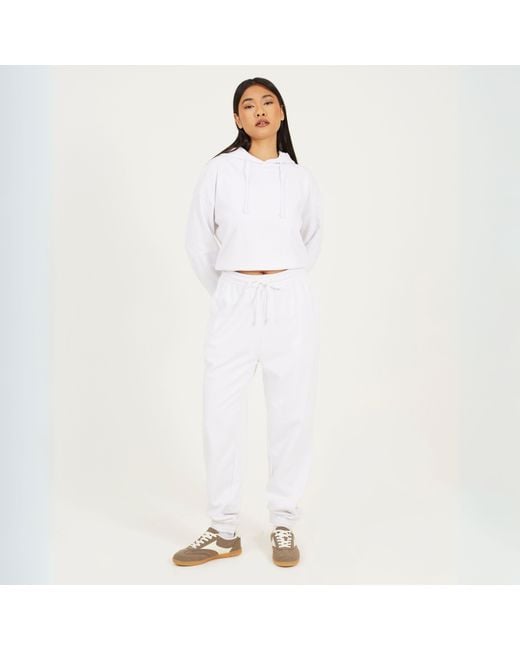 Brave Soul White Wide Leg Jogging Bottom