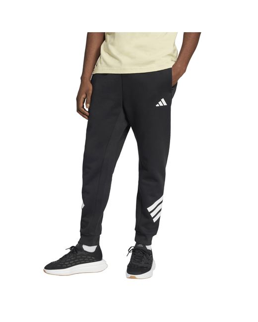 Adidas Black Closed Hem Fleece Joggers for men