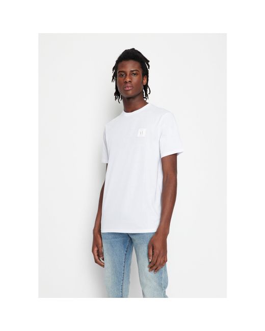 ARMANI EXCHANGE White Small Icon T-Shirt for men