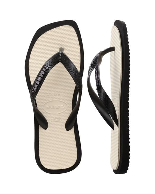 Havaianas Black Top Square Fusion Flip Flops