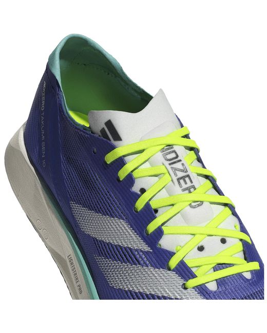 Adidas Blue Adizero Takumi Sen 10 Running Shoes