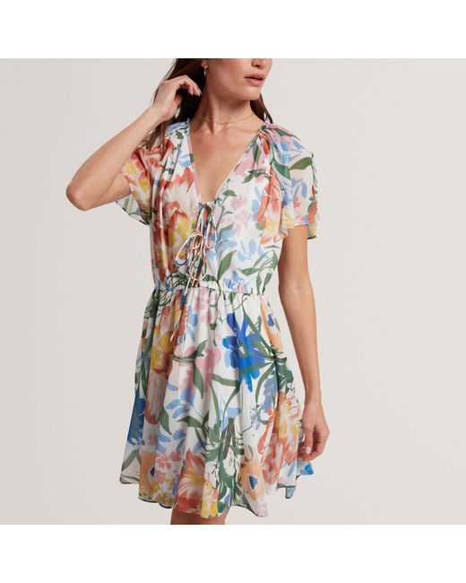 Ted Baker Blue Print Midi Dress