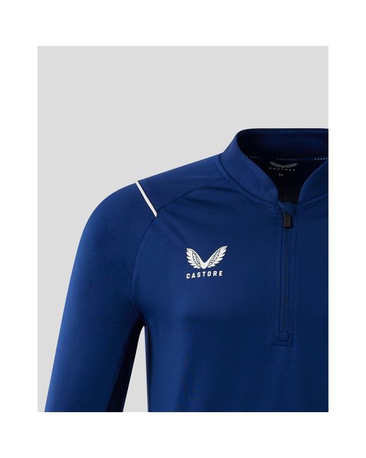 Castore Blue Rangers Quarter-Zip Fleece for men
