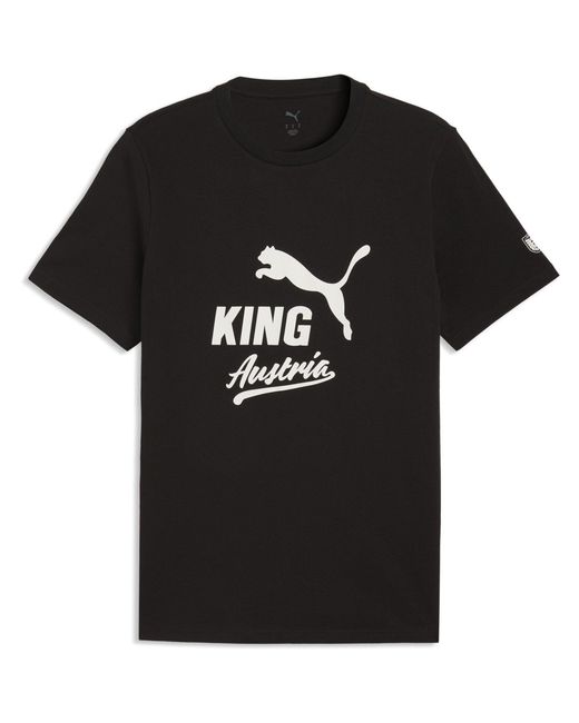 PUMA Black Austria Short Sleeve T-Shirt for men