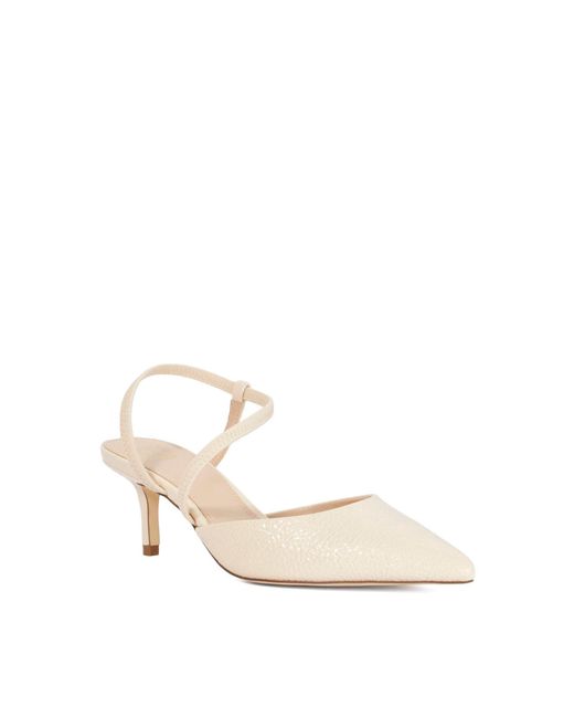 Dune White Chasing Stiletto Court Shoes