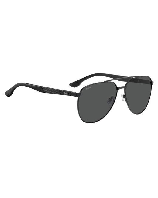 Boss Black Pilot Round Sunglasses for men