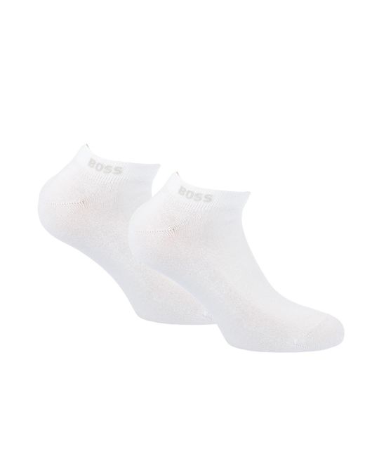 Boss White 2 Pack Of Bamboo Ankle Socks for men