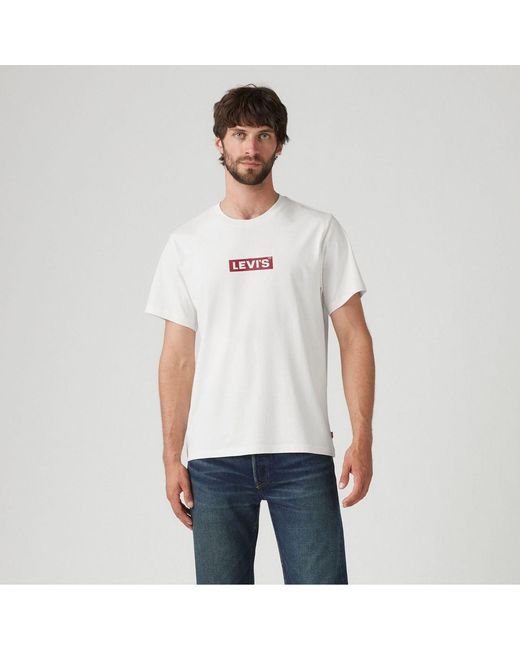 Levi's White Relaxed Boxtab T-Shirt for men