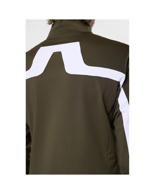 J.Lindeberg Green Jarvis Mid Layer Pullover for men
